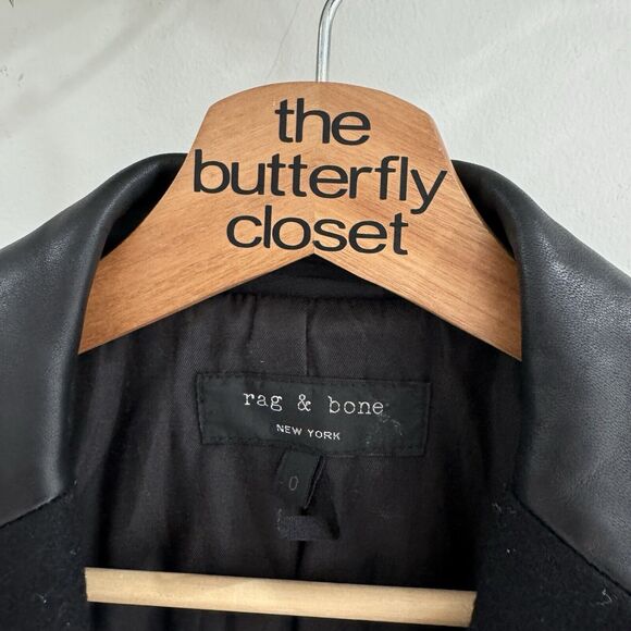 Rag and Bone Women's 0 Tuxedo Single Button Close Wool Blazer Jacket Blazer - Picture 3 of 6